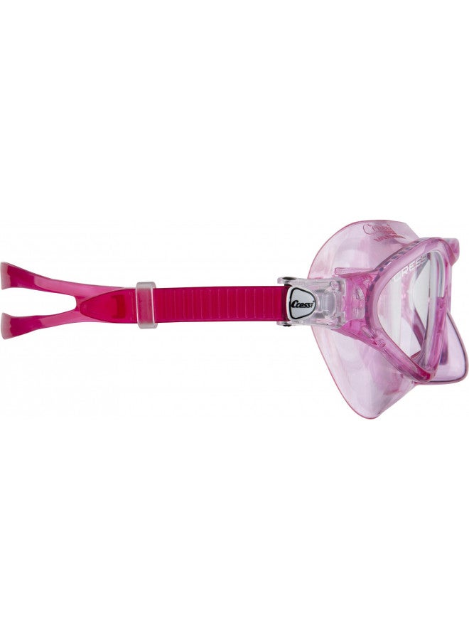 Cressi Moon Kid Premium Junior Mask, Pink/White, Uni - Image 2