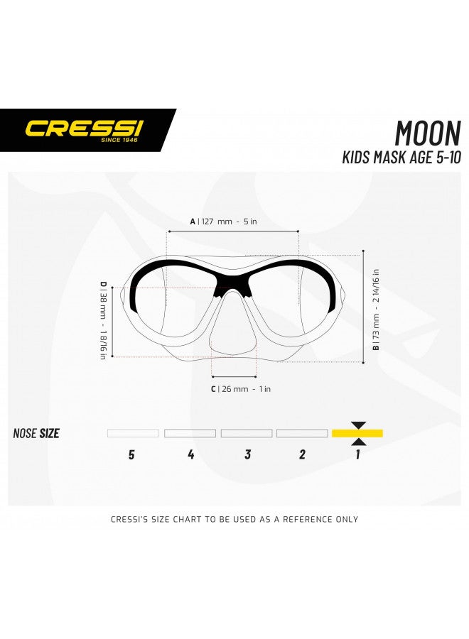 Cressi Moon Kid Premium Junior Mask, Pink/White, Uni - Image 4
