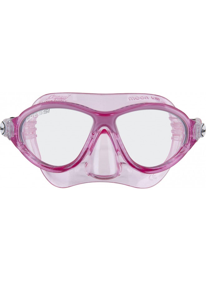 Cressi Moon Kid Premium Junior Mask, Pink/White, Uni - Image 1