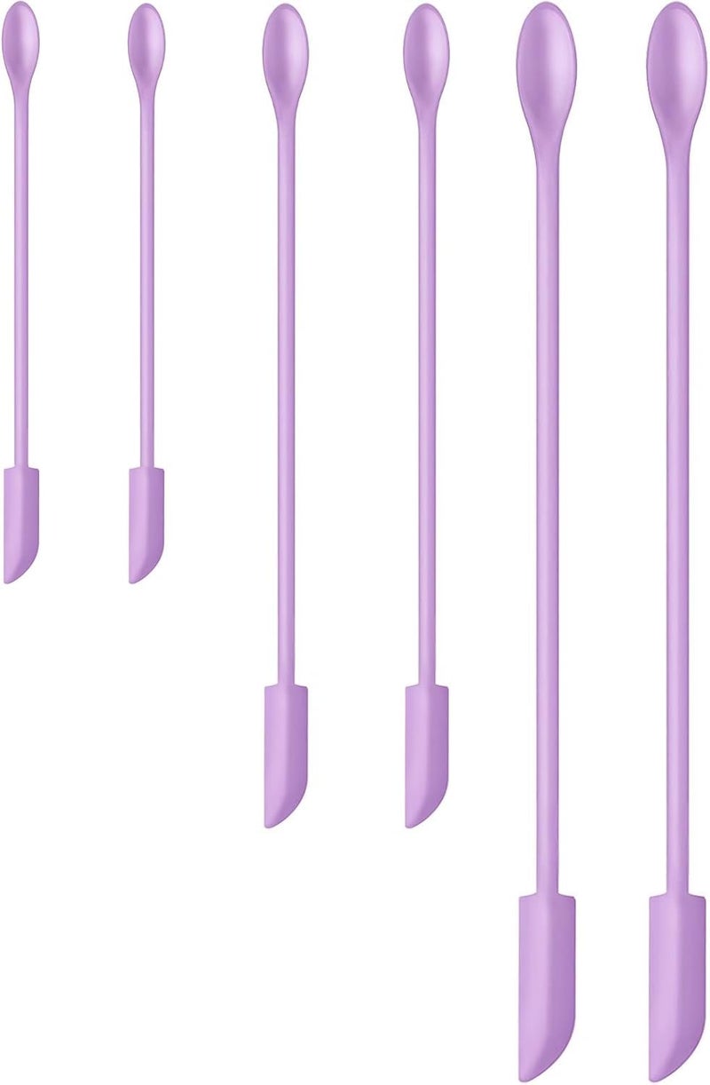 barsone Silicone Spatula Set (6Pcs) - Mini Scraper Tool for Beauty & Food - Reach Every Last Drop, Multi-Size Spatulas for Makeup Jars, Lotion Bottles & Kitchen Containers​ - Image 1
