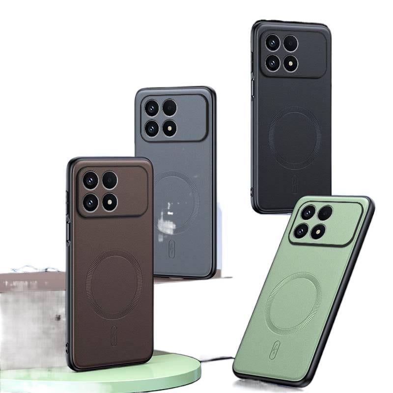 MS غطاء MagSafe بسيليكون لـ Redmi Note 14 مع حماية من السقوط ومغناطيس قوي مع مقاوم للصدمات مع تشطيب غير لامع باللون أسود مغناطيسي من السيليكون باللون الأسود باللون الأحمر - Image 2