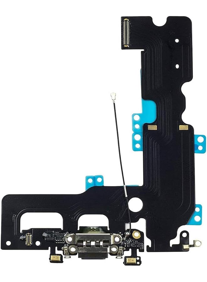 erorex Oem Original Charging Port Usb Dock Flex Cable With Microphone And Signal Antenna Replacement For Iphone 7 Plus 5.5 Inches Black - Image 1