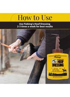 Fiebing's Fiebing's Hoof Oil for Horses With Mineral Oil (32 oz) - Hoof Dressing With Applicator Brush to Condition Dry, Split Hooves & Corns - Prevents Cracks, Splits & Contracted Feet with Semi Gloss Finish  - Image 3