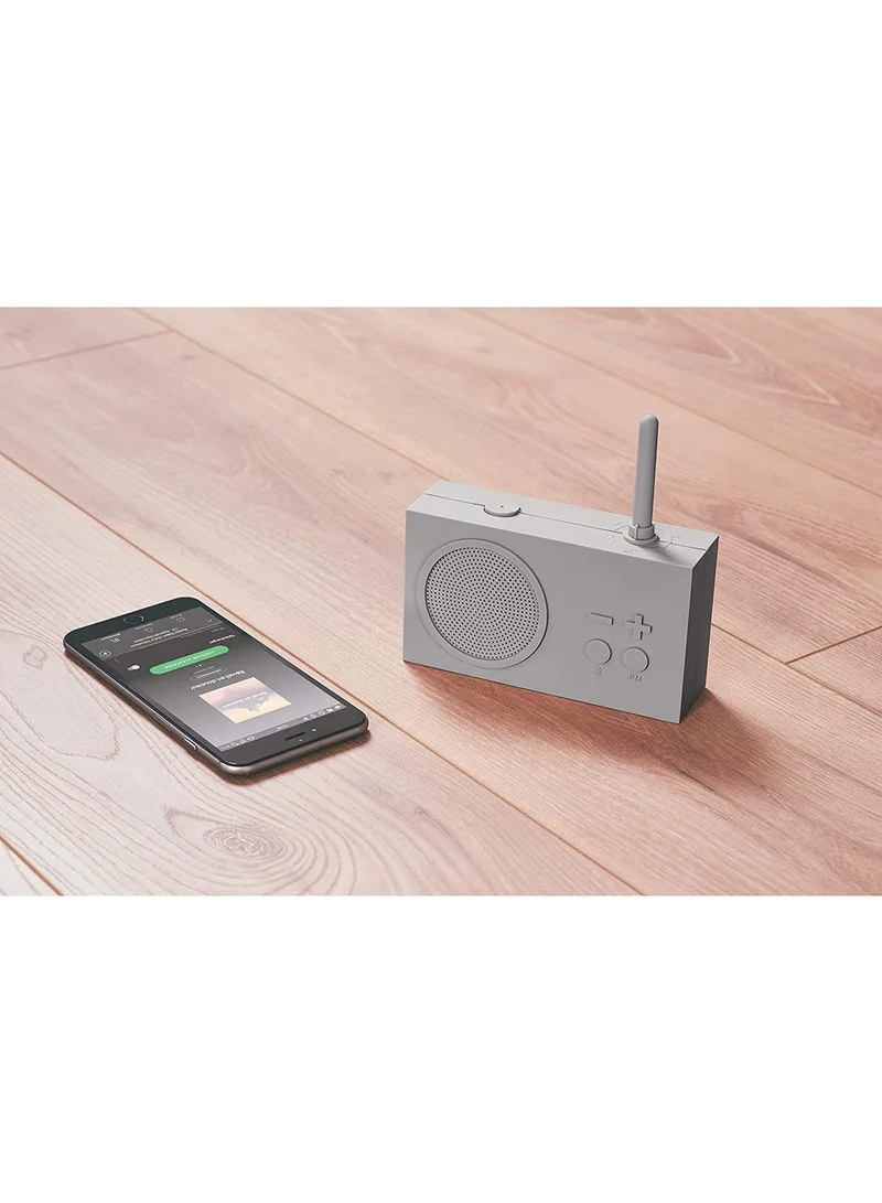 LEXON LIGHT GREY Tykho 3 Fm Radio Bluetooth Splash Proof Speaker  | Best Price UAE