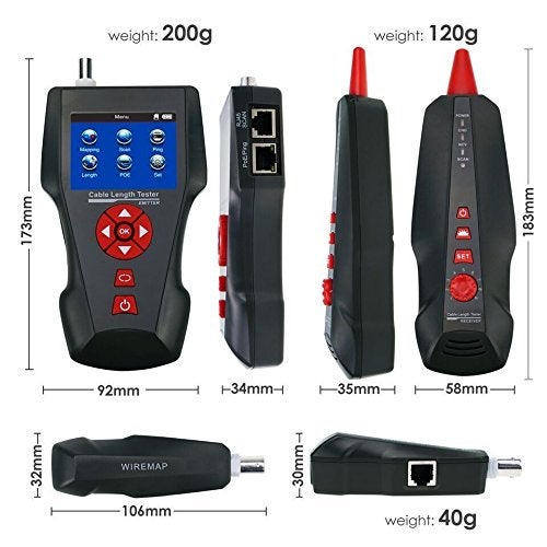 Noyafa NF-8601W-A Multi-Functional Network Cable Tester for RJ45, RJ11, BNC, PING/POE 8 Identifier - Image 3