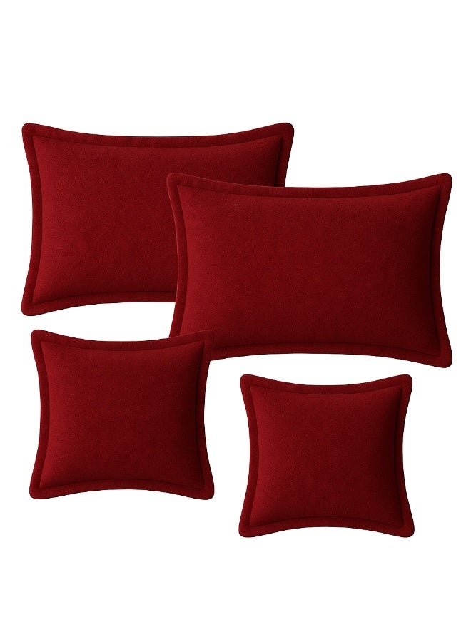 مينج لي مفرش شتوي نفرين نظام وجهين وجه مخمل وجه فرو - طقم مفارش 6 قطع ( 1 لحاف + 1 وشرشف مطاطي + 4 أغطية وسائد ديكورية ) يناسب سرير مقاس 200x200 سم - Image 3