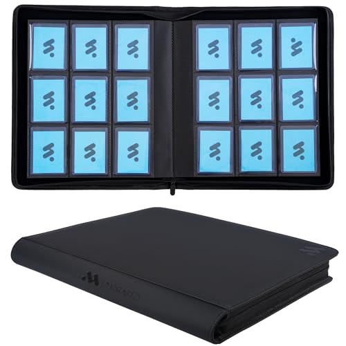 MORABTO 9 Pocket Top loader Binder Holds 324 Top Loaders Top Loader Binders for 3 x 4 Rigid CardsTop loader Card Binder for Hard Plastic Top Loaders - Image 1