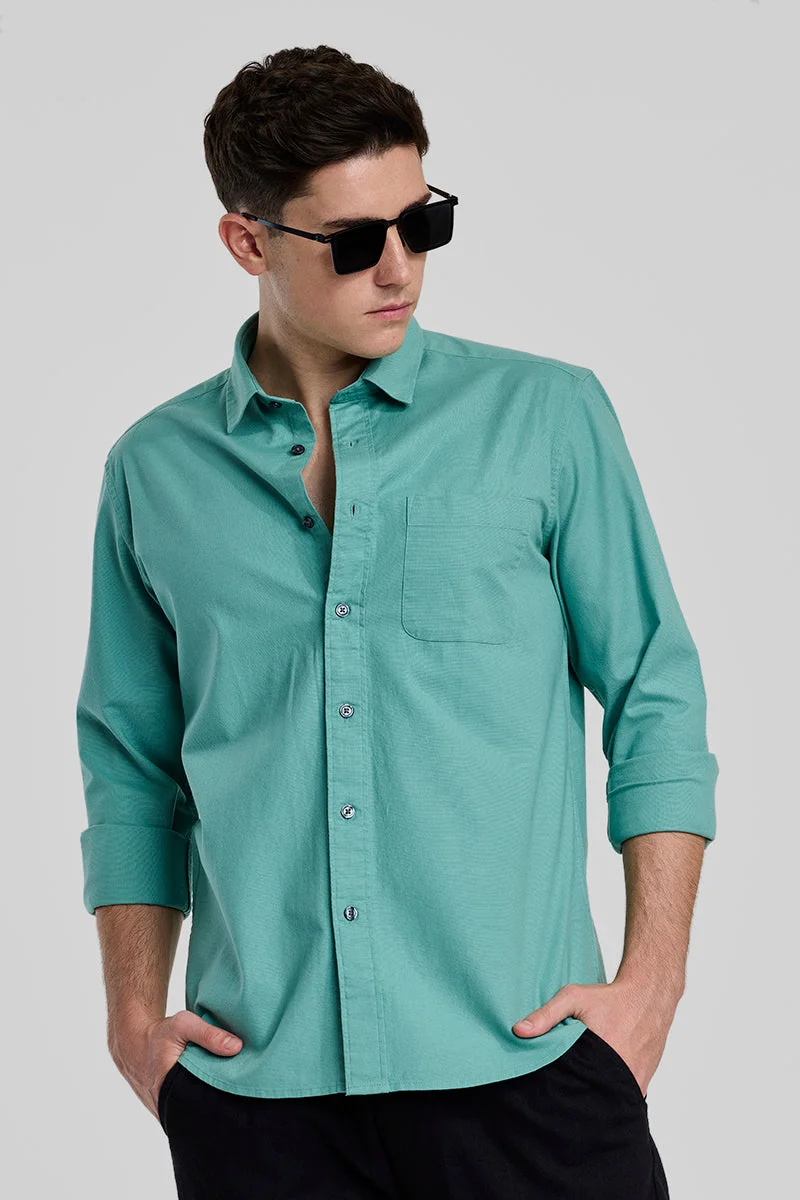 SNITCH Turquoise Slim FIt Shirt