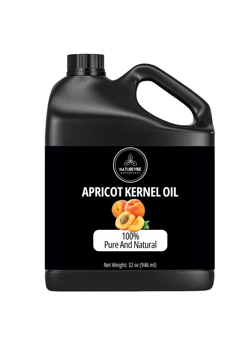Naturevibe Botanicals - Naturevibe Botanicals Apricot Oil 32 Ounces  100 Pure and Natural  Great for Skin Care and Hair Care - Image 1