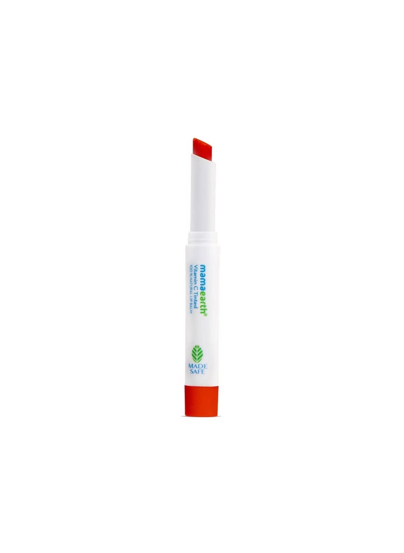 Mamaearth Mamaearth Nourishing Vitamin C Tinted Natural Lip Balm  12 Hour Moisturization with Honey  Relieves Dry Cracked Lips  Makes Lips Soft  Supple  007 Oz2g 