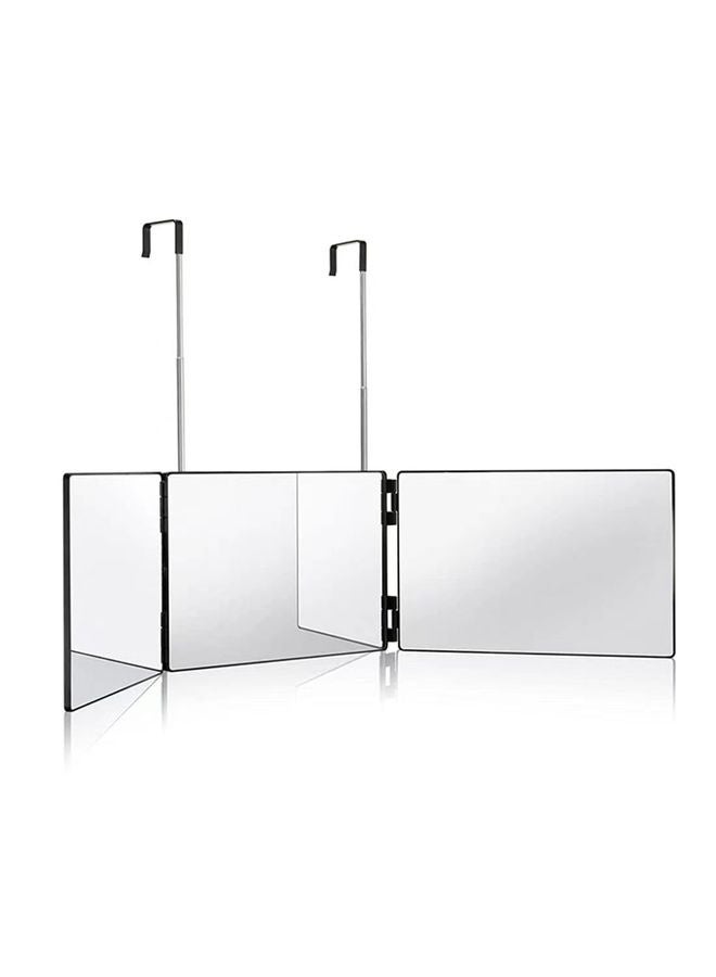 هومستر 3 مرآة ثلاثية لقص الشعر، 360 مرآة ثلاثية مع خطافات تليسكوبية قابلة للضبط الارتفاع، و 5X تكبير، للمكياج، تصفيف الشعر - Image 1