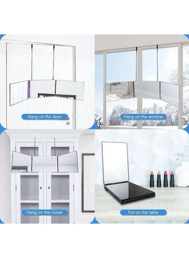 هومستر 3 مرآة ثلاثية لقص الشعر، 360 مرآة ثلاثية مع خطافات تليسكوبية قابلة للضبط الارتفاع، و 5X تكبير، للمكياج، تصفيف الشعر - Image 5