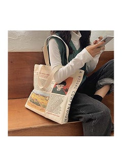 SYOSI Canvas Tote Bag Aesthetic for Women Graphic Tote bag with Zipper Cute Canvas Bags with Pockets  - Image 3