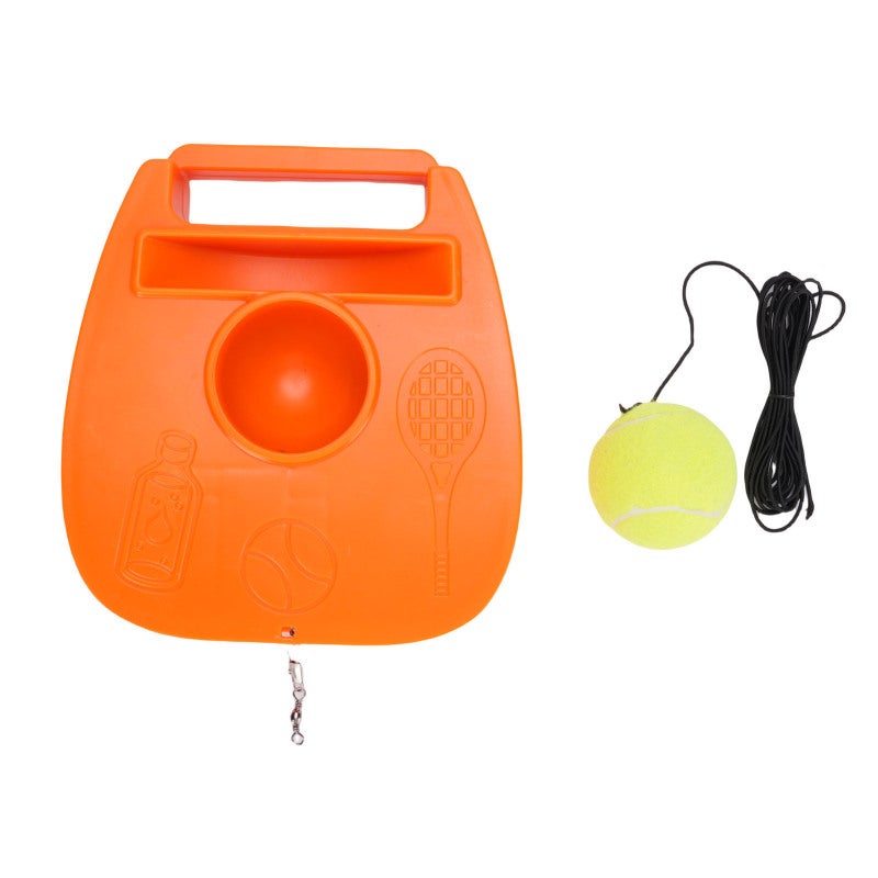 Tennis Practice Rebounder: High Elastic Nylon Rope No Water Base Design - Dedicated Racket Storage Slot Portable Tennis Trainer for Home Beginners Tennis Players - Image 1