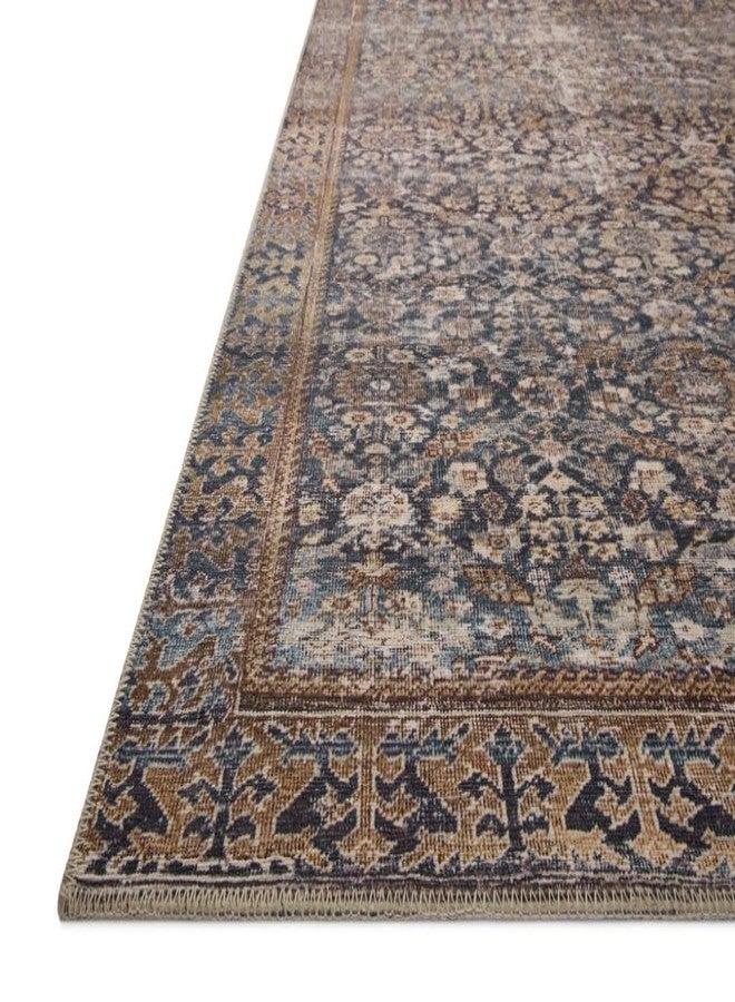 Loloi مجموعة لولو آميبر لويس جورجي GER-05 دنيم/بهارات 2'-6" x 7'-6"، ارتفاع كومة .19"، سجادة عداء - Image 3