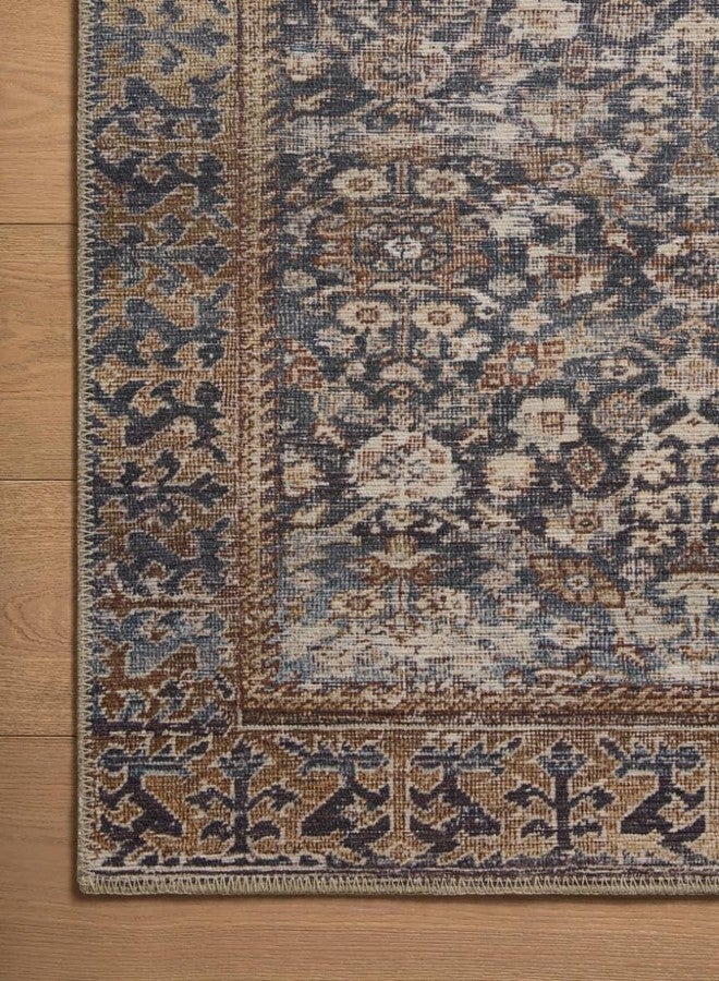 Loloi مجموعة لولو آميبر لويس جورجي GER-05 دنيم/بهارات 2'-6" x 7'-6"، ارتفاع كومة .19"، سجادة عداء - Image 5