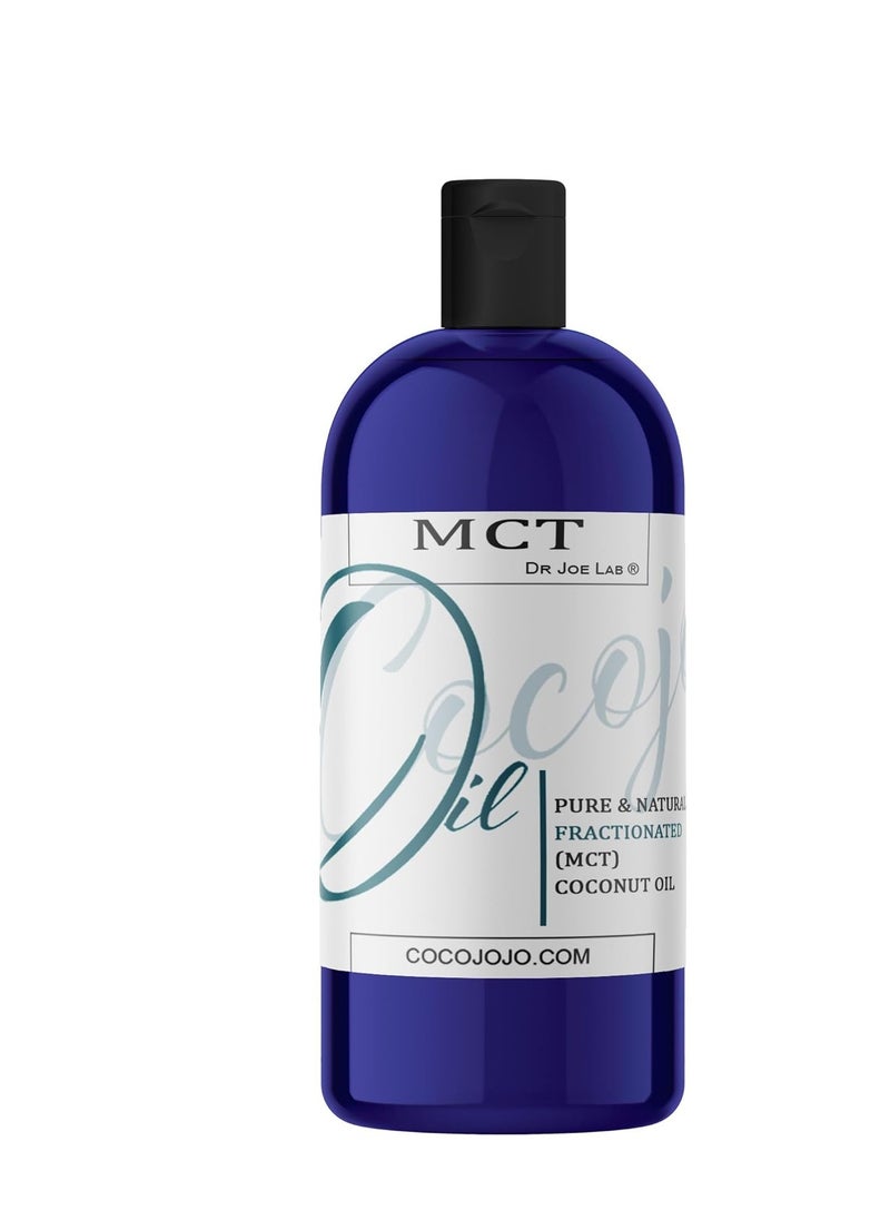 Dr Joe Lab Dr Joe Lab MCT Oil - Pure, Fractionated Coconut Oil, Non GMO, Medium Chain Triglycerides, Vegan, Bulk Carrier Oil - 32 oz - for Skin, Hair, Nails, Body, Facial Hair  - Image 1