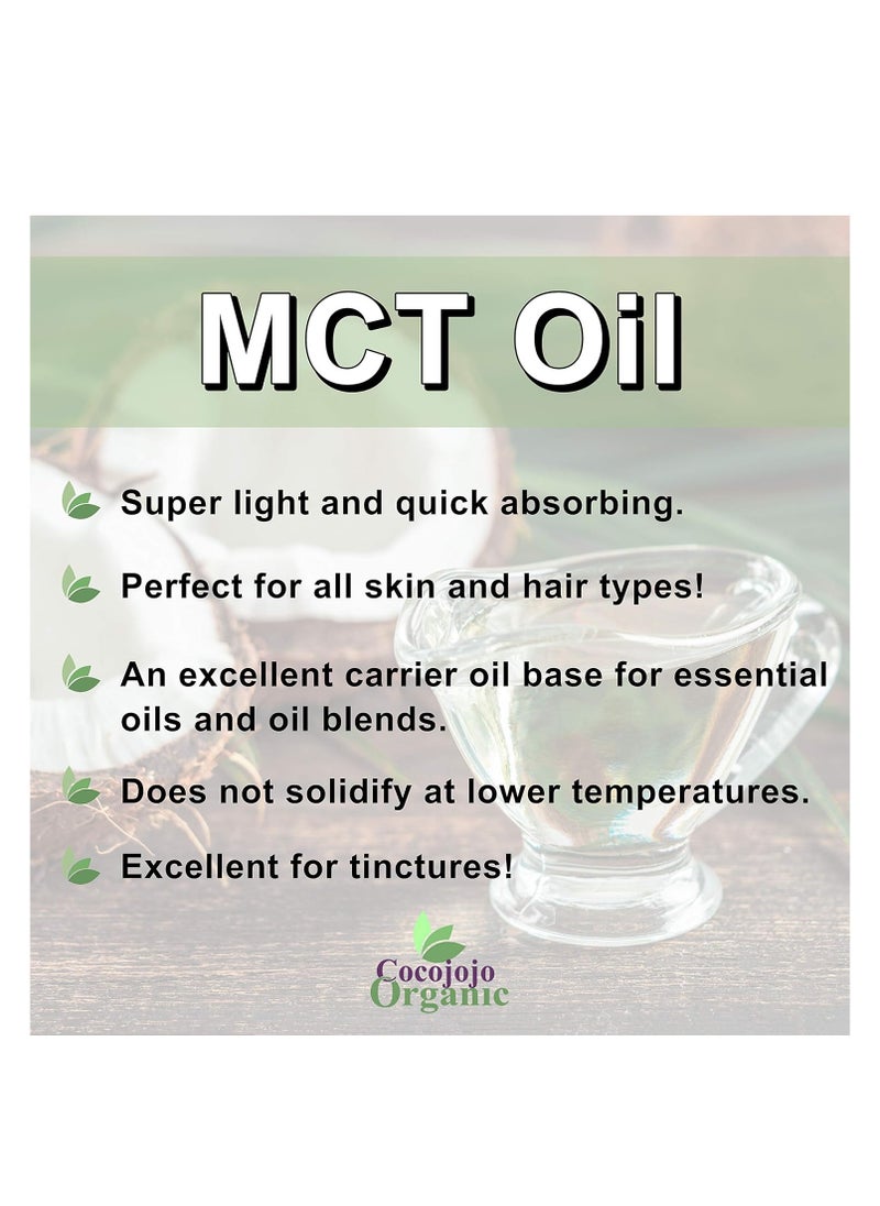Dr Joe Lab Dr Joe Lab MCT Oil - Pure, Fractionated Coconut Oil, Non GMO, Medium Chain Triglycerides, Vegan, Bulk Carrier Oil - 32 oz - for Skin, Hair, Nails, Body, Facial Hair  - Image 2