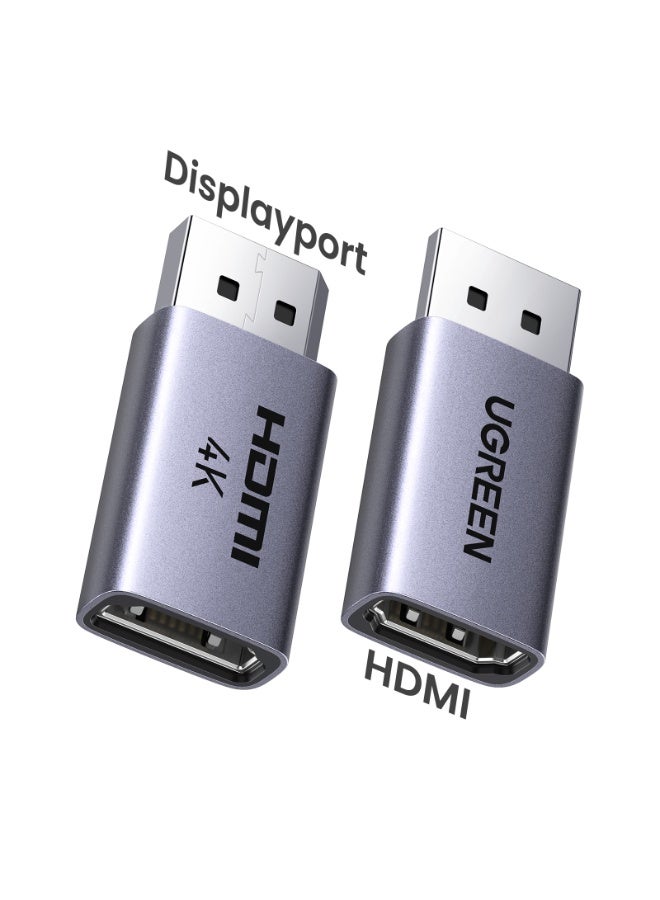 يو جرين 4K DisplayPort to HDMI Adapter 2-Pack, Unidirectional Display Port to HDMI Converter 4K@30Hz/2K@60Hz Aluminum Adapter Compatible with Dell, Lenovo, HP, HDTV, AMD, NVIDIA and More - Image 1