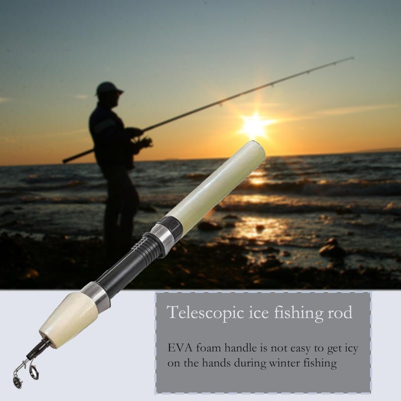 CJFNDFA Ice Fishing Rod and Reel Combo - 29.5 Inch Ultralight Spinning Ice Fishing Gear Set with High Visibility Pole for Walleye, Perch, Panfish, Trout - Image 3