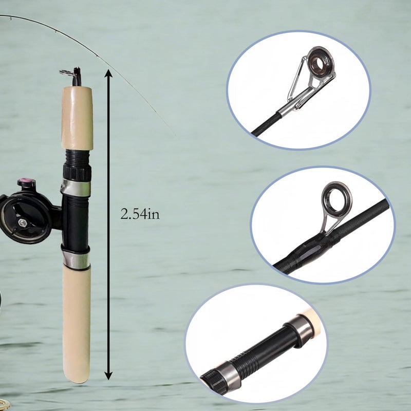 CJFNDFA Ice Fishing Rod and Reel Combo - 29.5 Inch Ultralight Spinning Ice Fishing Gear Set with High Visibility Pole for Walleye, Perch, Panfish, Trout - Image 5