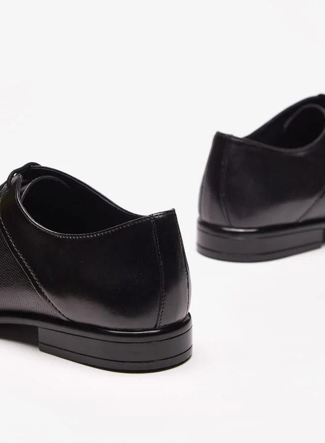 DUCHINI Mens Derby Shoes with Lace-Up Closure