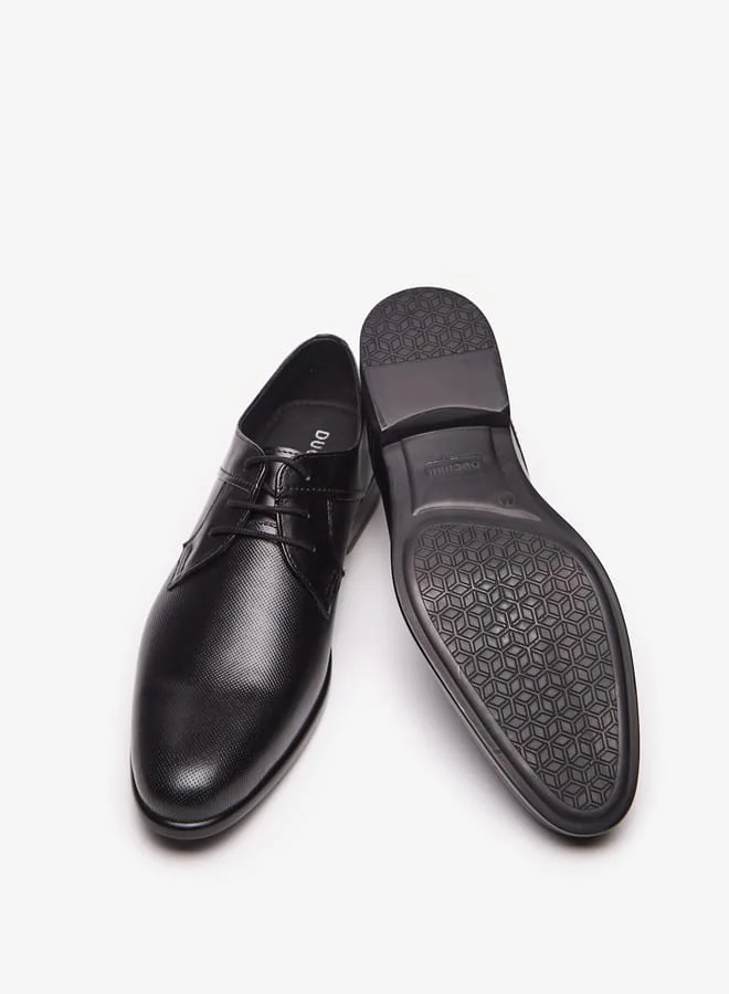 DUCHINI Mens Derby Shoes with Lace-Up Closure