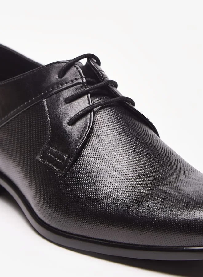 DUCHINI Mens Derby Shoes with Lace-Up Closure