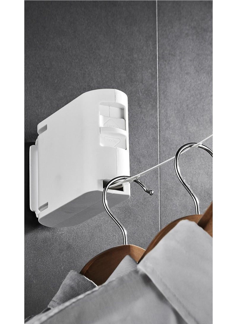 General Invisible Clothes Drying Rope Indoor Perforated Bathroom Invisible Telescopic Balcony Plastic Rope Rack Can Be Extended To 420cm  - Image 3