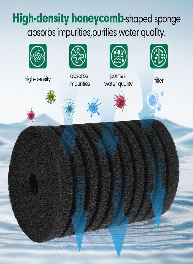 AQQA Replacement Aquarium Filter Sponge 4 Pack - Image 2