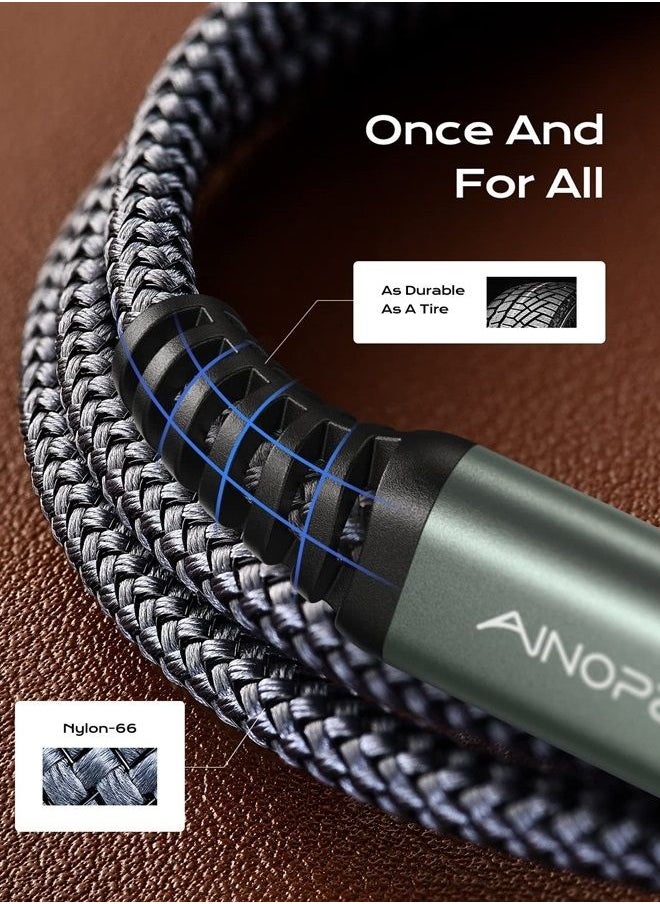 Ainope - USB 3.0 Cable for Hard Drive, [Dual Adapters] USB Micro B 3.0 Cable 1.5FT/0.5m, Nylon Braided Micro B to USB C External Hard Drive Cable for Seagate WD Toshiba, MacBook Air M2/Pro Samsung S5 - Image 1