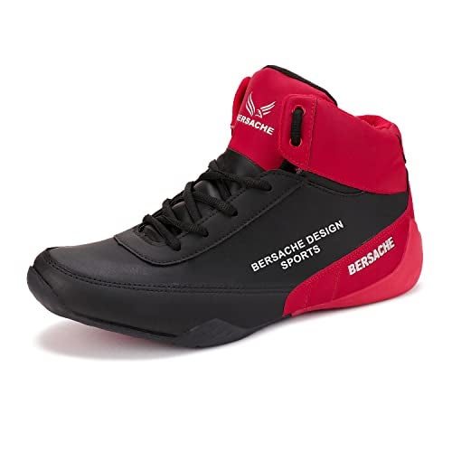 BERSACHE Premium Sports,Gym, Trending, Stylish Running Shoes for Men (Red), 9 UK - Image 3
