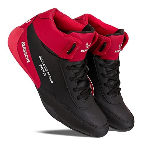 BERSACHE Premium Sports,Gym, Trending, Stylish Running Shoes for Men (Red), 9 UK - Image 4