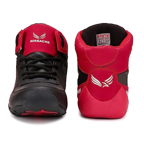 BERSACHE Premium Sports,Gym, Trending, Stylish Running Shoes for Men (Red), 9 UK - Image 5