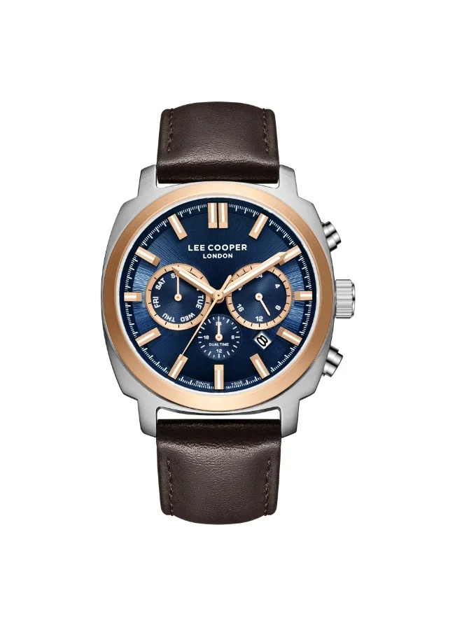 لي كوبر Men's Leather Multi Function Watch LC08172.592 - 42 mm