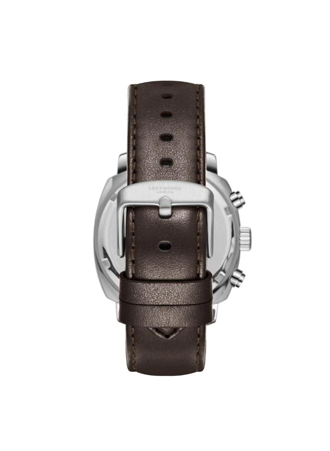 Lee Cooper Dark Blue Men's Leather Multi Function Watch LC08172.592 - 42 mm for Men | Best Price UAE