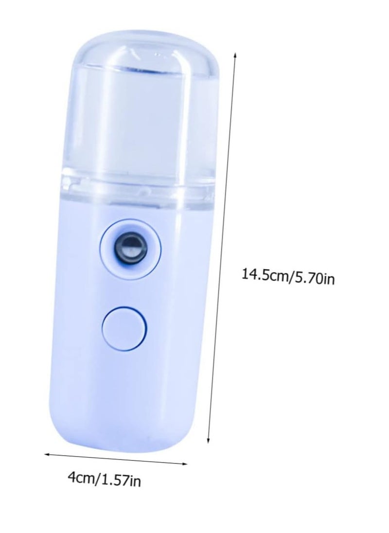 Generic 2 Pieces Portable Humidifier Convenient Mist Spray Diffuser Diffuser Portable Essential Oil Diffuser Mini Humidifier Portable Humidifier Student Fan Face Plastic (White + Pink)  - Image 5