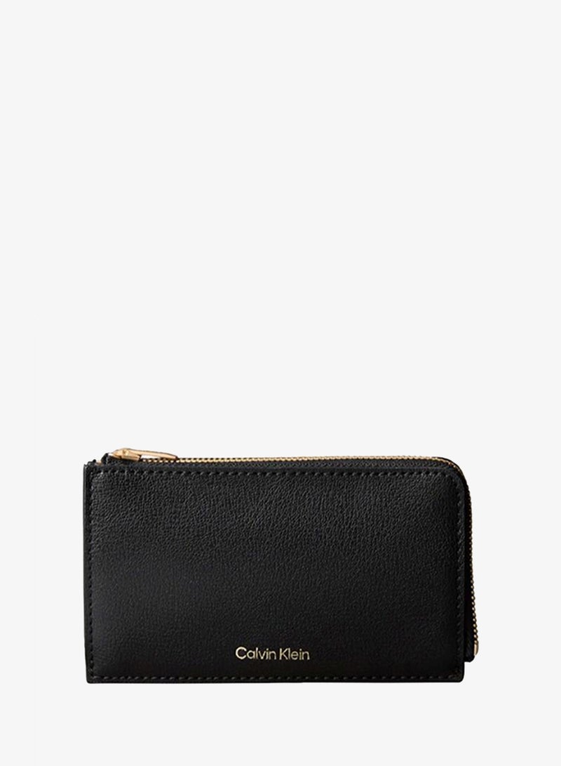 CALVIN KLEIN Logo Top Zip Card Holder - Image 4