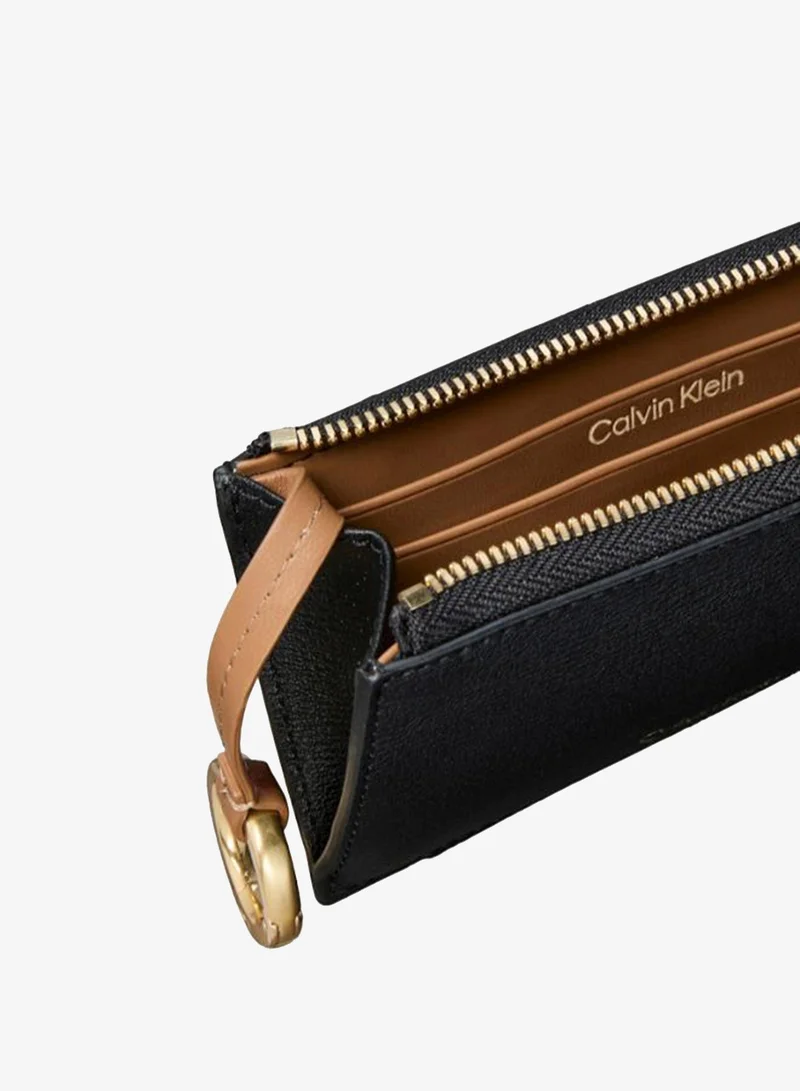 CALVIN KLEIN  Logo Top Zip Card Holder for Women | Best Price UAE