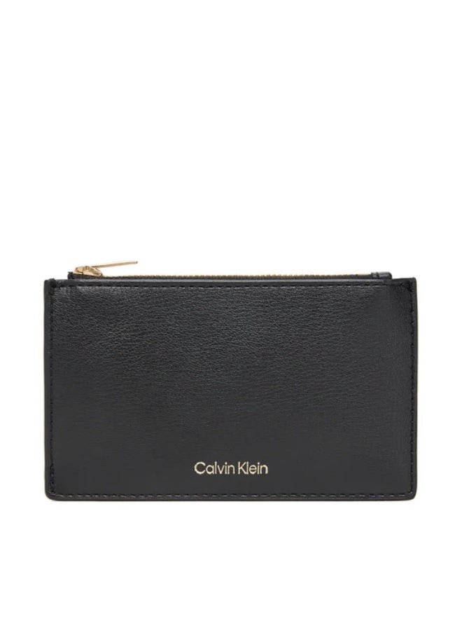 Logo Top Zip Card Holder
