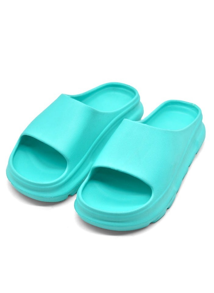 Women's Rubber Flip Flops Turquoise 2024