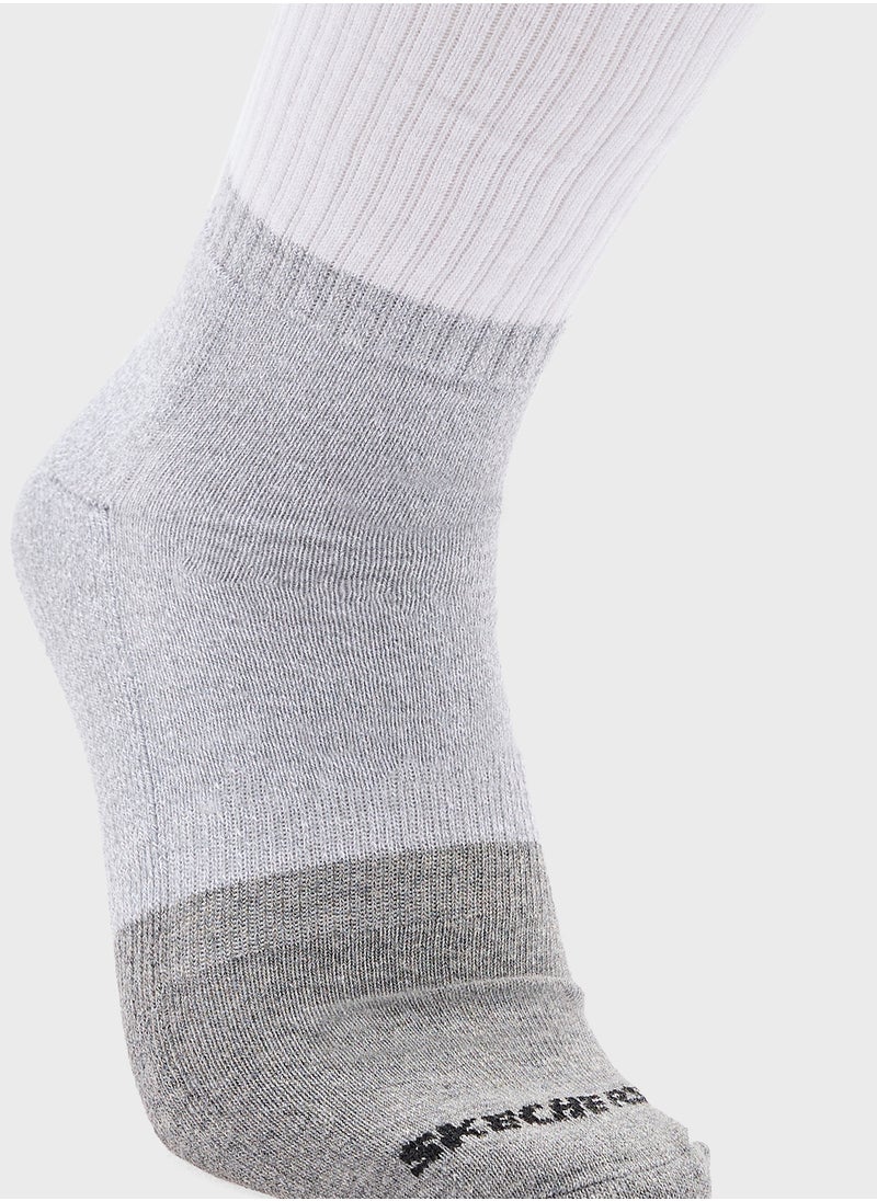 SKECHERS 3 Pack Terry Crew Socks  - Image 5