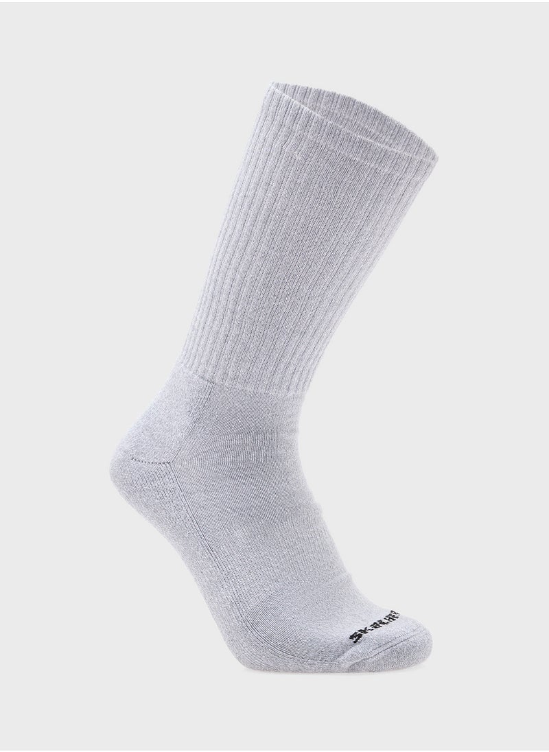 SKECHERS 3 Pack Terry Crew Socks  - Image 3