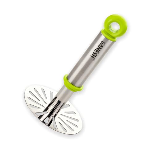 Ganesh Round Masher Kitchen Gadget with Non-Slip Handle, Masher Utensil for Mashed Potato, Vegetables - Image 1