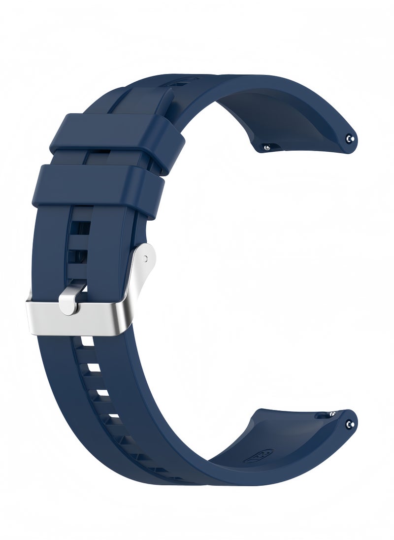 Generic 2pcs Silicone Replacement Strap Watchband for Huawei Watch 3/3Pro Dark Blue/Black  - Image 4