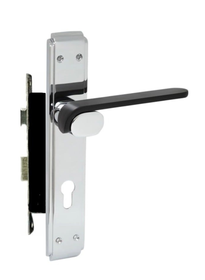 ROBUSTLINE Robustline Zinc Lever Door Handle | Premium Quality | Black/CP- BY0235