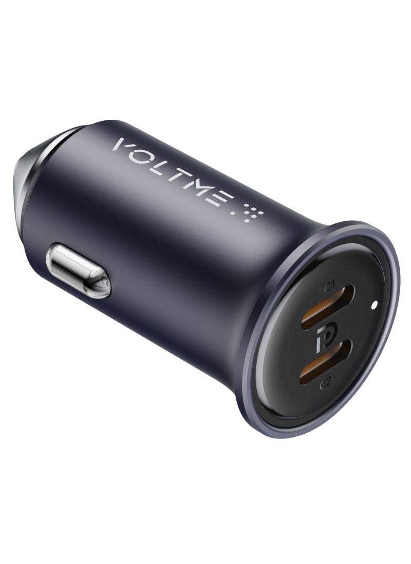 VOLTME - Car Charger, 30W USB C Car Charger, PD 3.0 Car Charger Adapter Fast Charging for iPhone 15/14/13/12/11 Pro Max Mini X Samsung Galaxy S24/S23/22/21 Pad Pro Pixel and More-Blue - Image 1