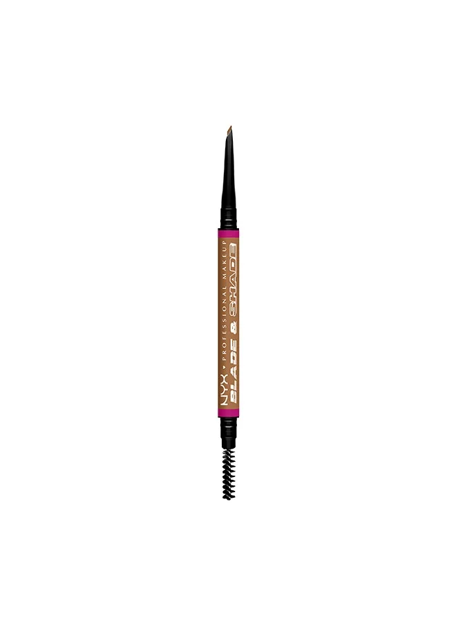 NYX PROFESSIONAL MAKEUP NYX Professional Makeup Blade & Shade, Dual Edged Brow Pencil, Up to 16HR wear, Smooth-glide pigment, Ash Blonde