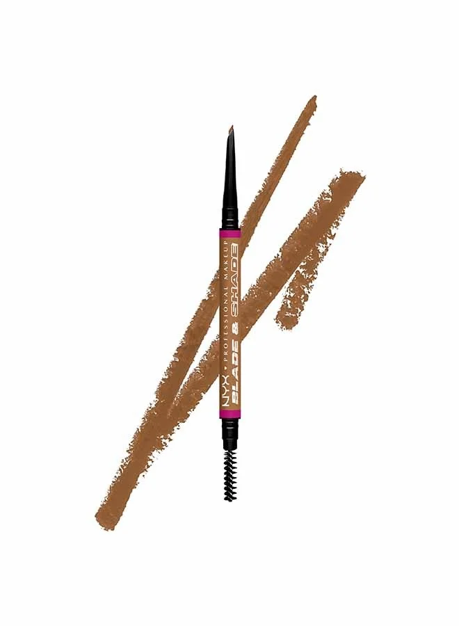 NYX PROFESSIONAL MAKEUP NYX Professional Makeup Blade & Shade, Dual Edged Brow Pencil, Up to 16HR wear, Smooth-glide pigment, Ash Blonde
