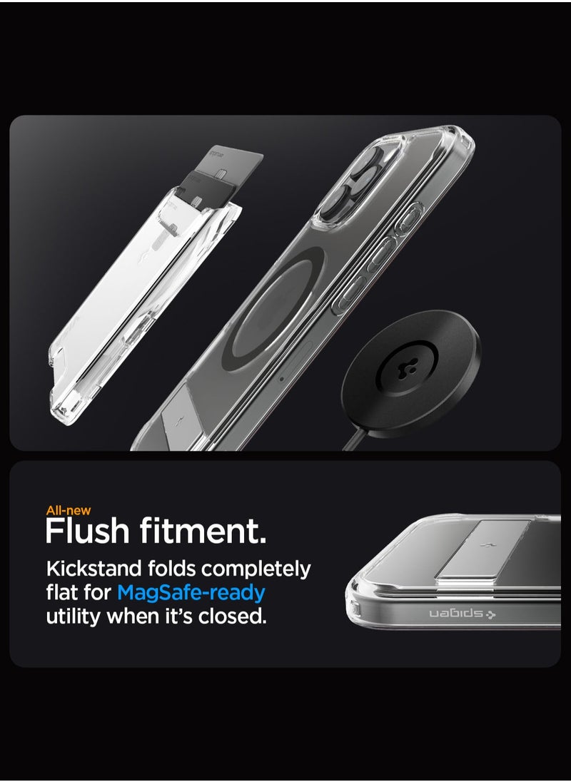 Spigen Ultra Hybrid S MagFit iPhone 16 Pro MAX Case Cover MagSafe with Kickstand - Graphite  - Image 4